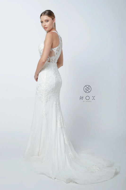 HOLTER LACE PLUS WEDDING DRESS