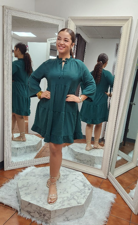 short tiered dress SHORT TIERED DRESS