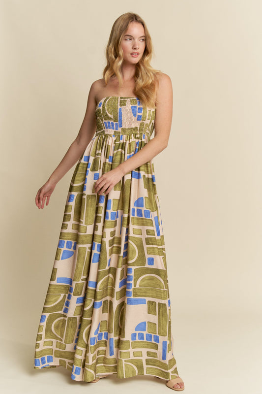 STRAPLESS WHIDE LEG JUMPSUIT