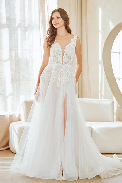Aurora – Modern Sparkle A-Line Wedding Gown