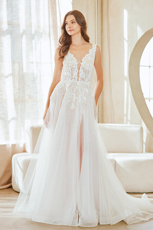 Aurora – Modern Sparkle A-Line Wedding Gown