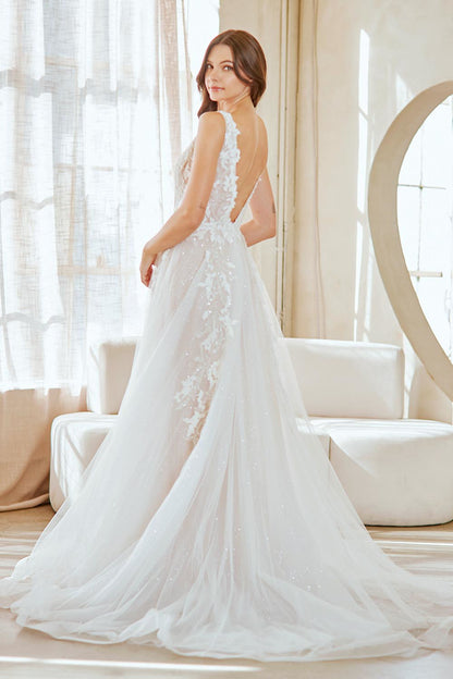 Aurora – Modern Sparkle A-Line Wedding Gown