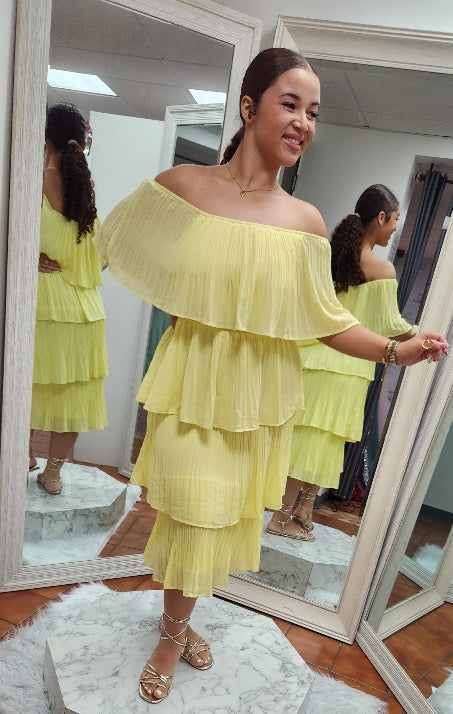 MIDI LAYER COCKTAIL DRESS - CLEARENCE - 1 PIECE