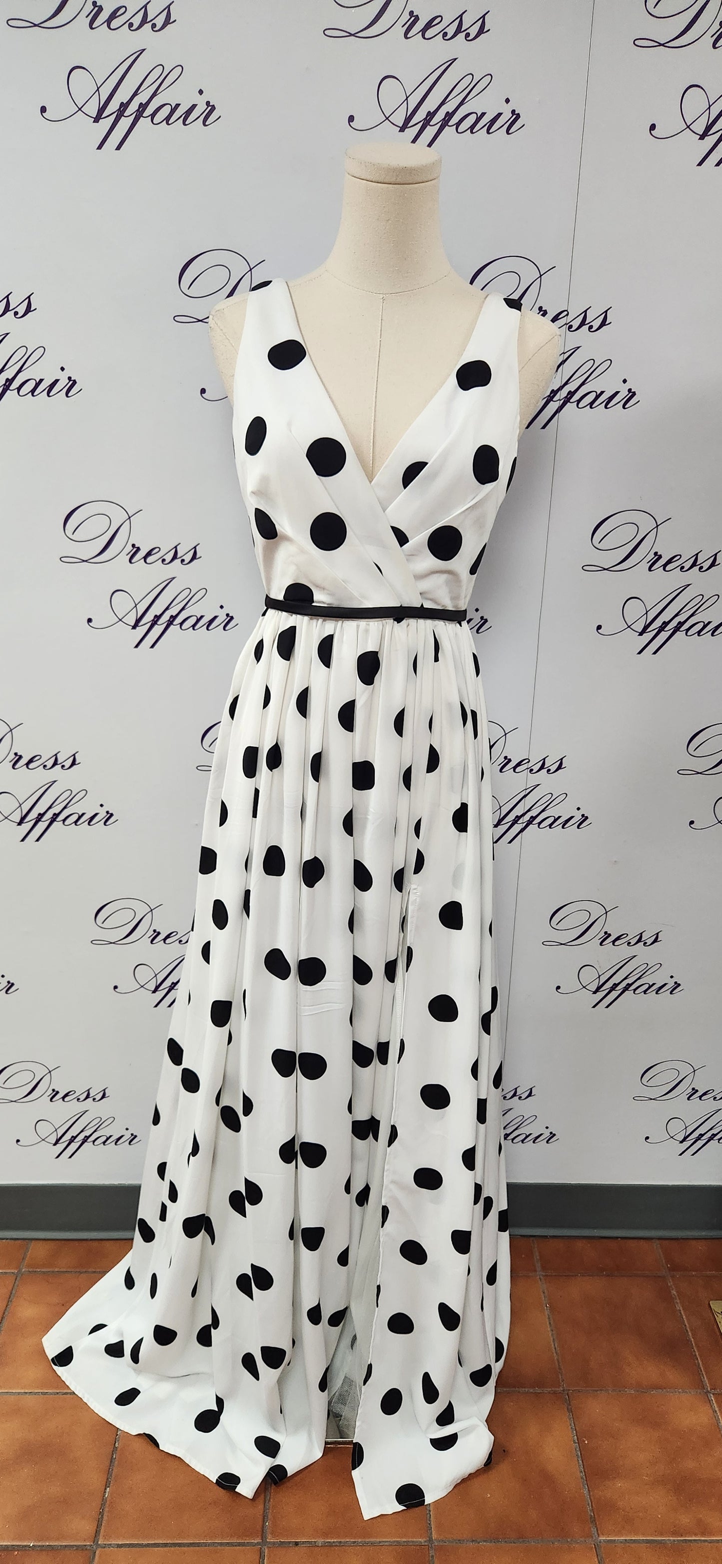 POLKA DOT MAXI DRESS - LAST PIECE- CLEARENCE