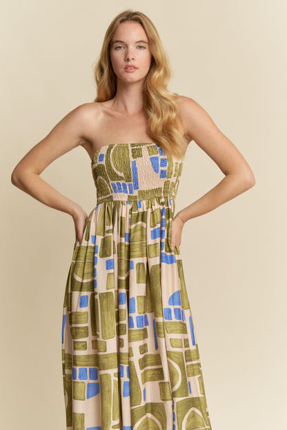 STRAPLESS WHIDE LEG JUMPSUIT