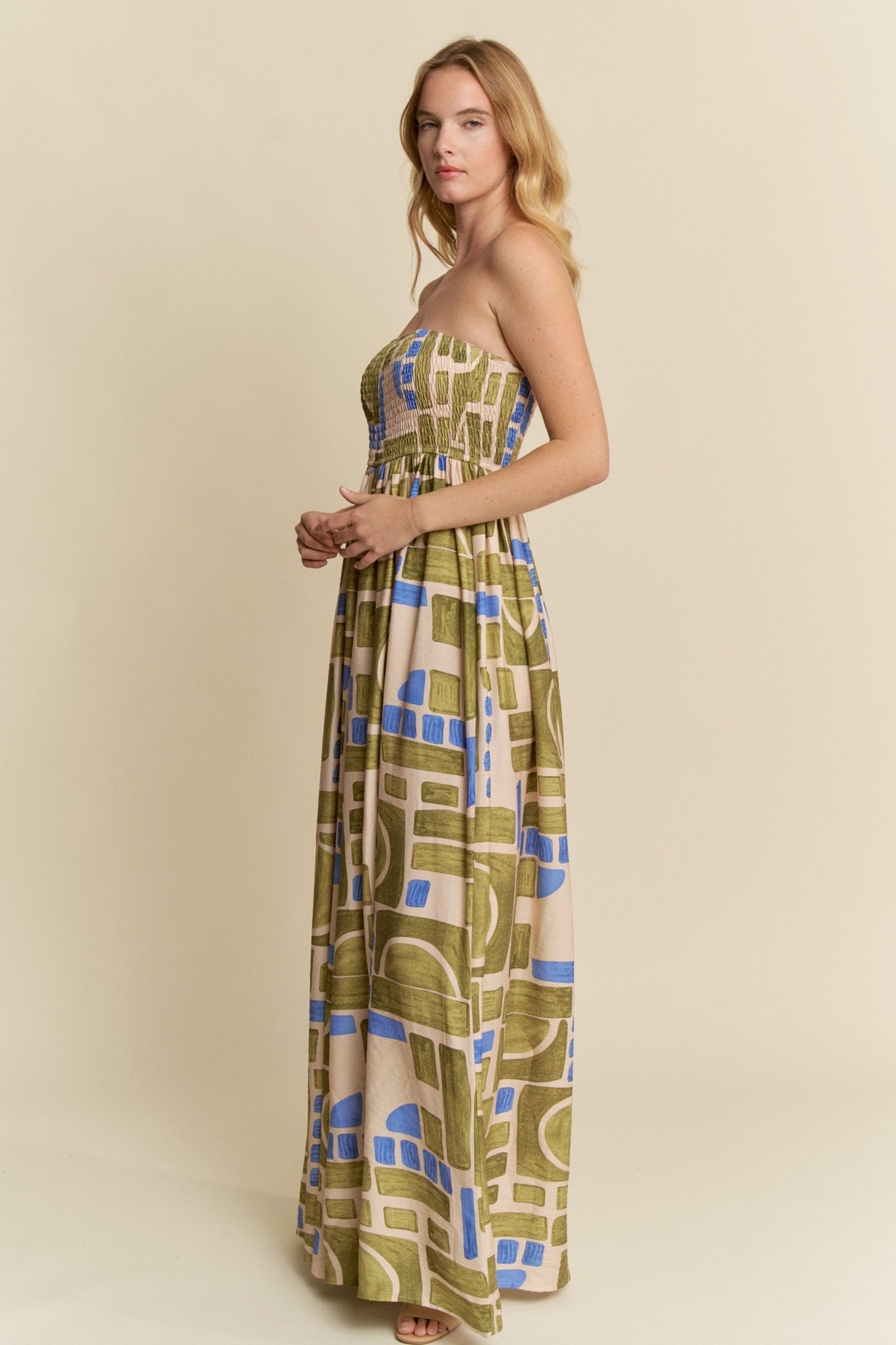 STRAPLESS WHIDE LEG JUMPSUIT