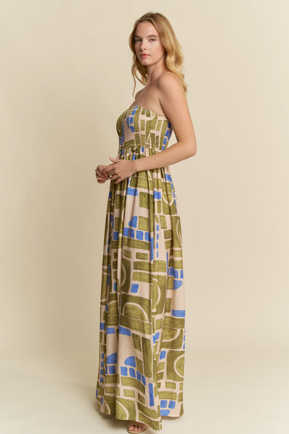 STRAPLESS WHIDE LEG JUMPSUIT