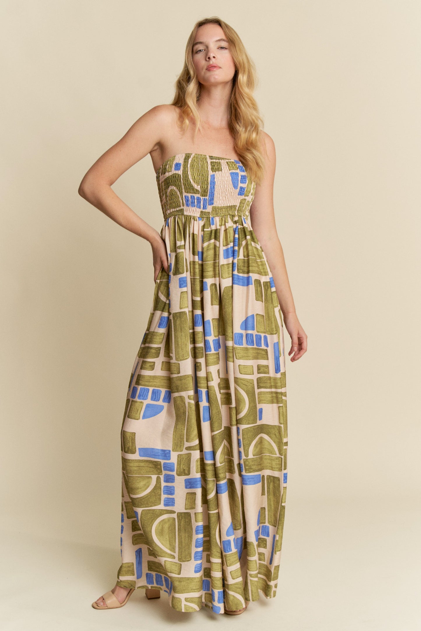 STRAPLESS WHIDE LEG JUMPSUIT