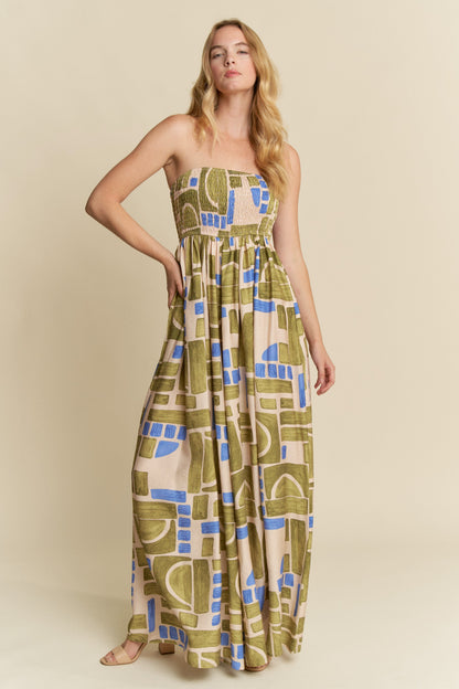 STRAPLESS WHIDE LEG JUMPSUIT
