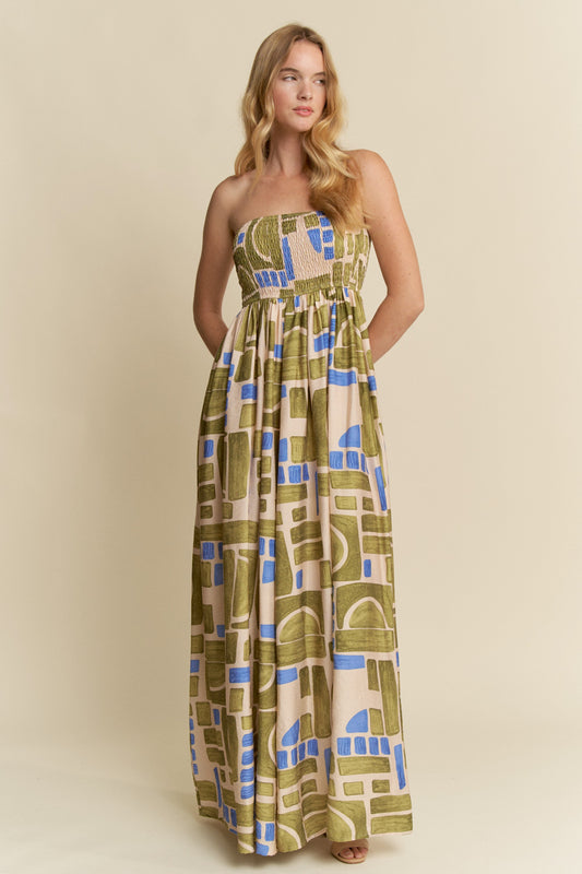 STRAPLESS WHIDE LEG JUMPSUIT