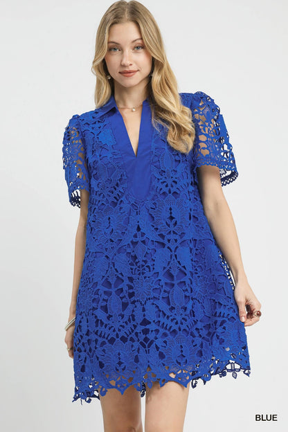 LACE OVERLAY DRESS