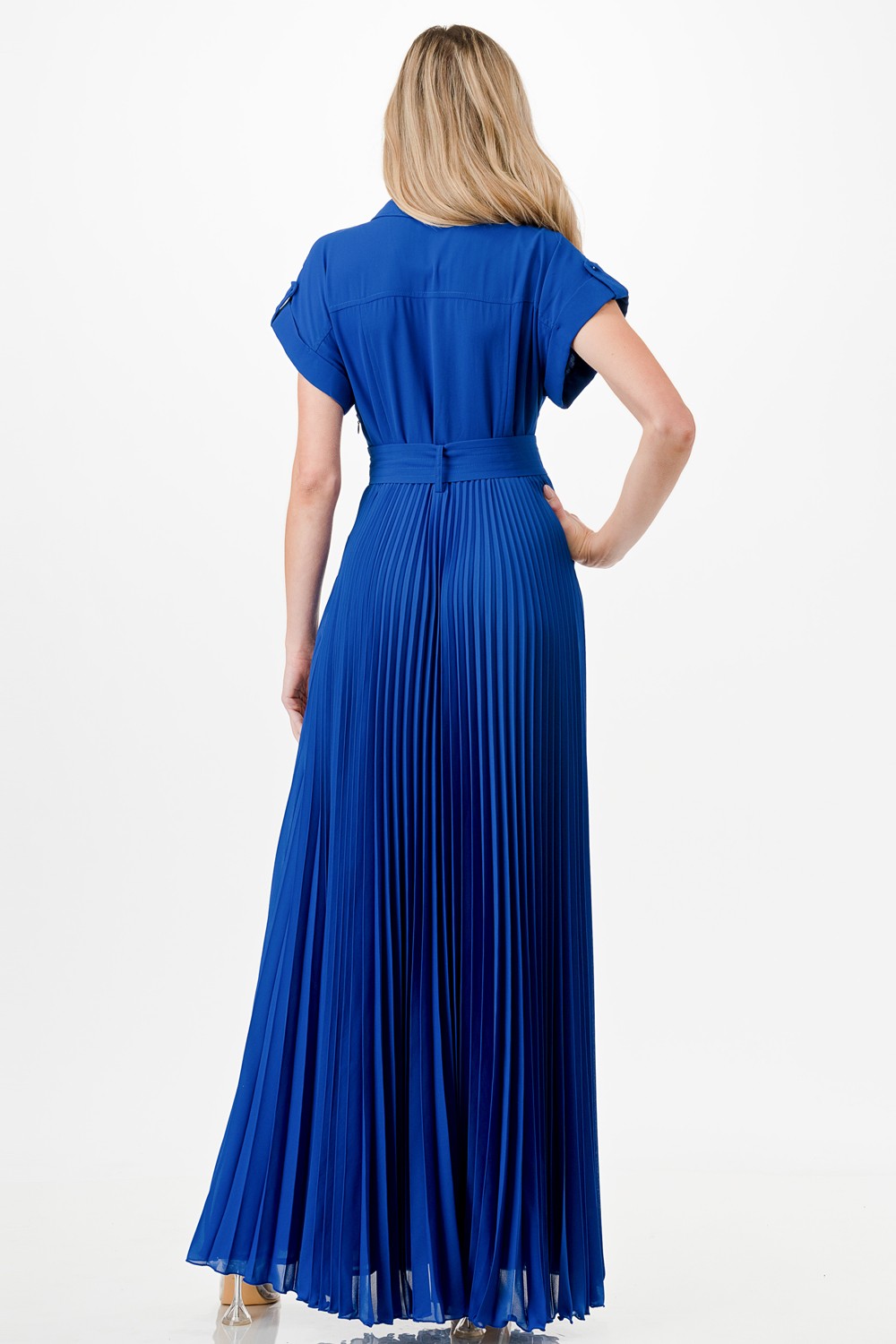MARIELLE PLEATED SKIRT MAXI DRESS