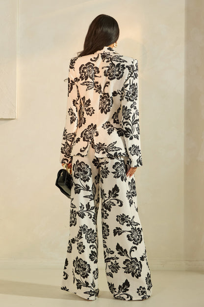 FLOWER JACKET AND PANT SET