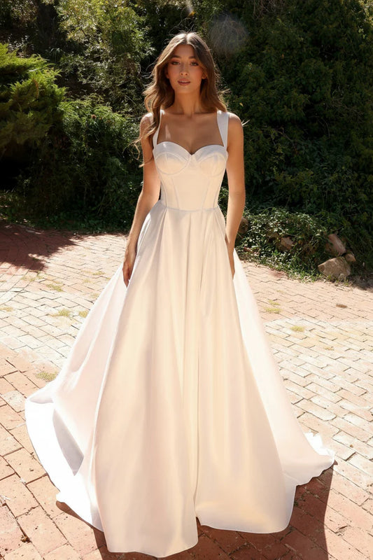 SWEETHEART A-LINE WEDDING DRESS