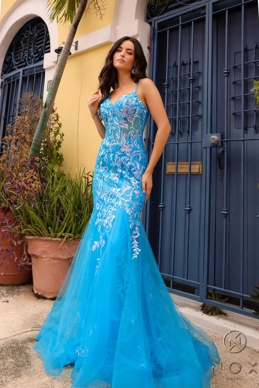 MERMAID SILLUETTE EVENING DRESS - CLEARENCE