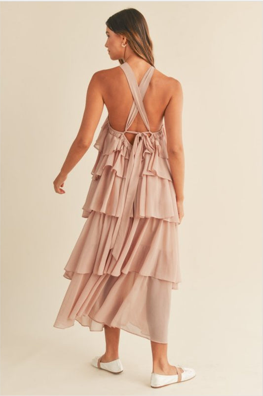 LAYERS HOLTER MIDI DRESS - CLEARENCE