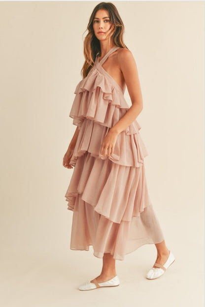 LAYERS HOLTER MIDI DRESS - CLEARENCE