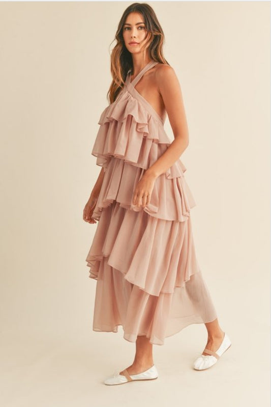 LAYERS HOLTER MIDI DRESS - CLEARENCE