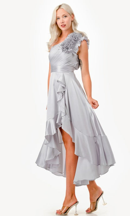 ONE SHOULDER HIGH/LOW DRESS