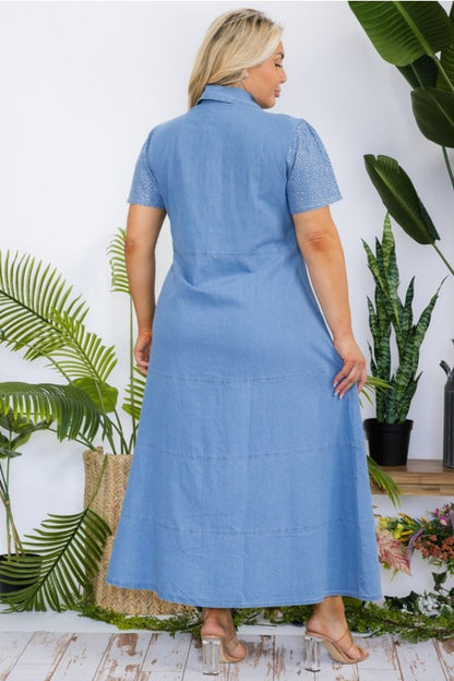 PLUS DENIM DRESS