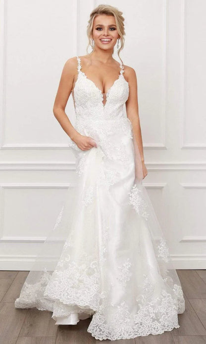 STRAPS LACE WEDDING DRESS